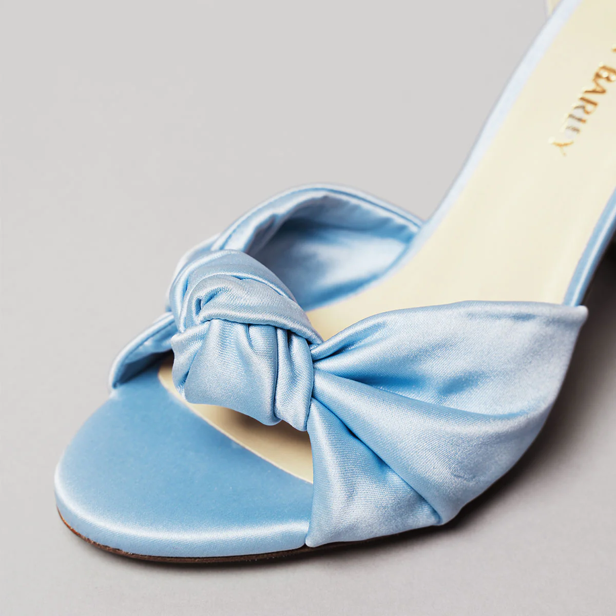 The Esther Heeled Sandal Blue Satin - Image 4