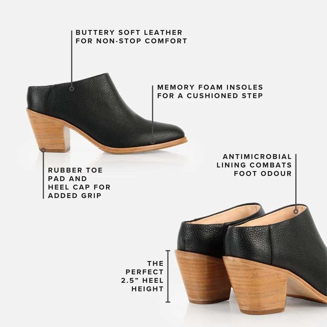 The Heeled Mule Black Pebble - Image 3