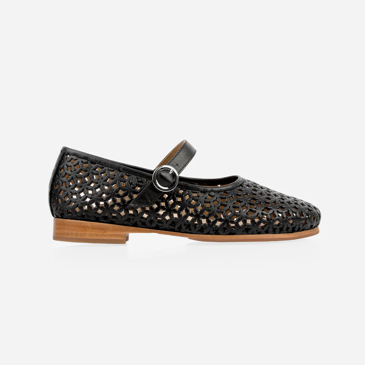 The Modern-Day Mary Jane Perforated Black - Image 3