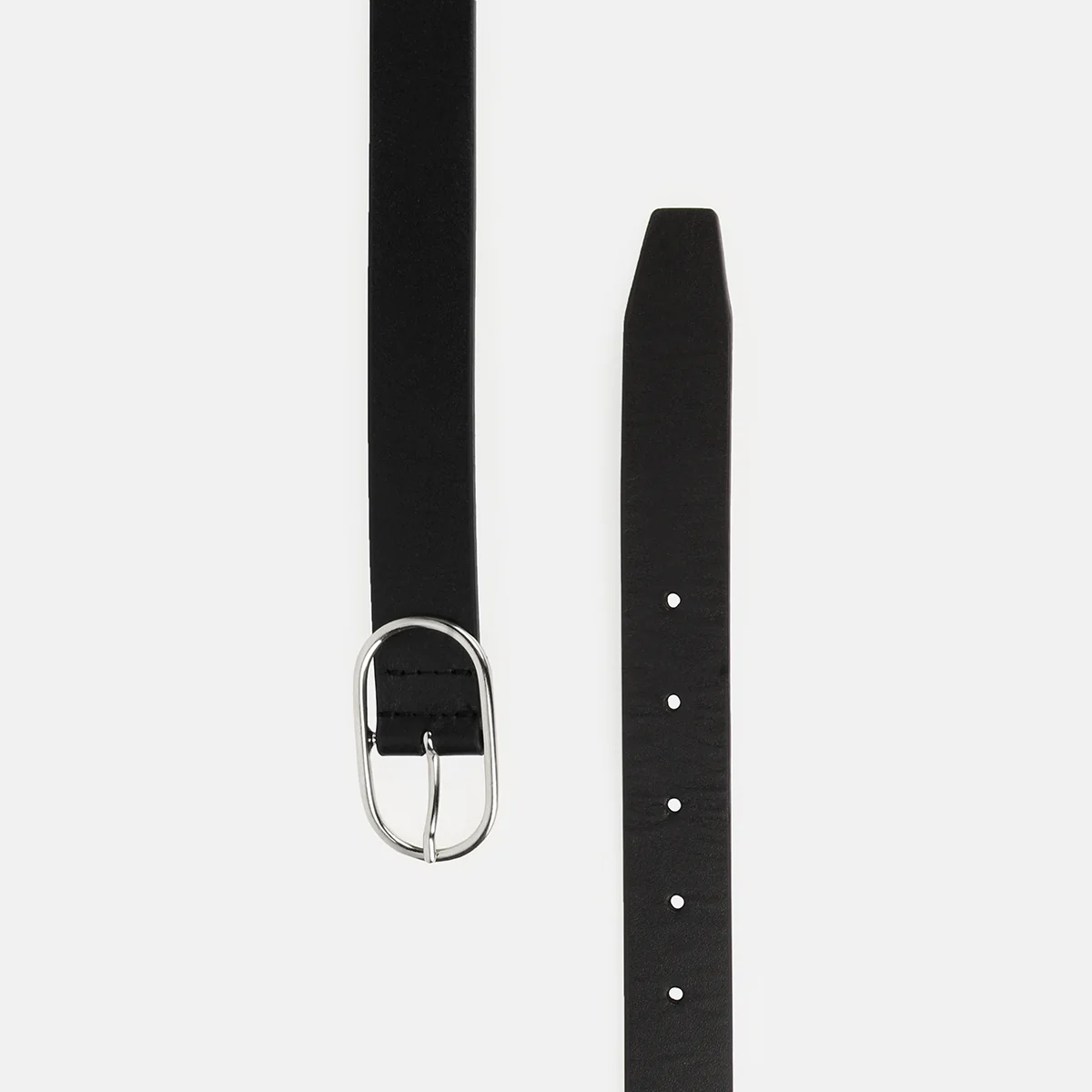 The Sleek Belt Silver Black - Image 3