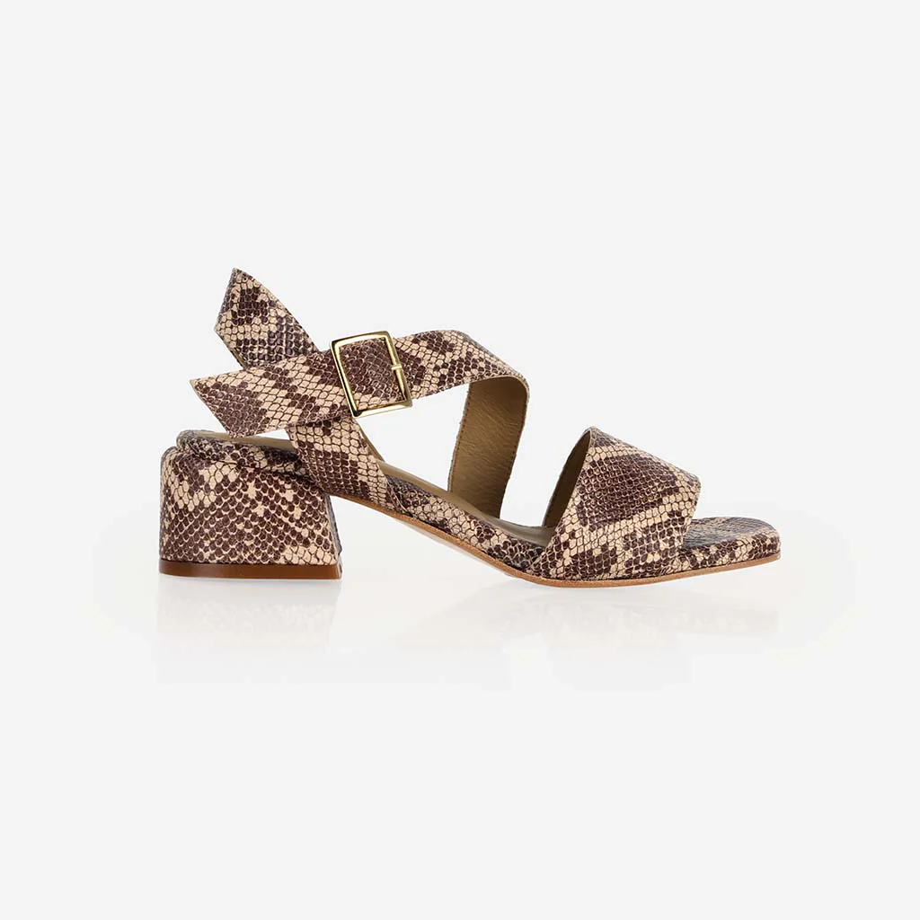The Soirée Heeled Sandal Desert Snake - Image 4